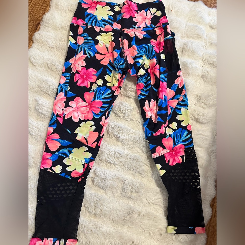 Leggins from pink floral